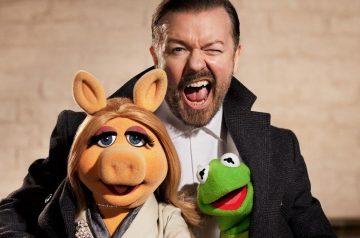 Ricky Gervais Muppets Most Wanted Shoot Production: Fredi Edwards Photography: Greg Williams